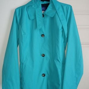 Turquoise Trench Coat